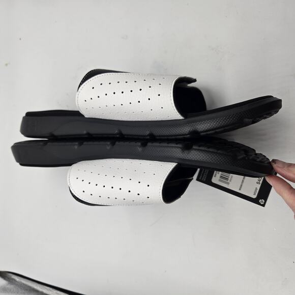 Under Armour Men's Ignite Pro Blk/White Slip On Slides Size 17 #3026023-003 New - Picture 5 of 8